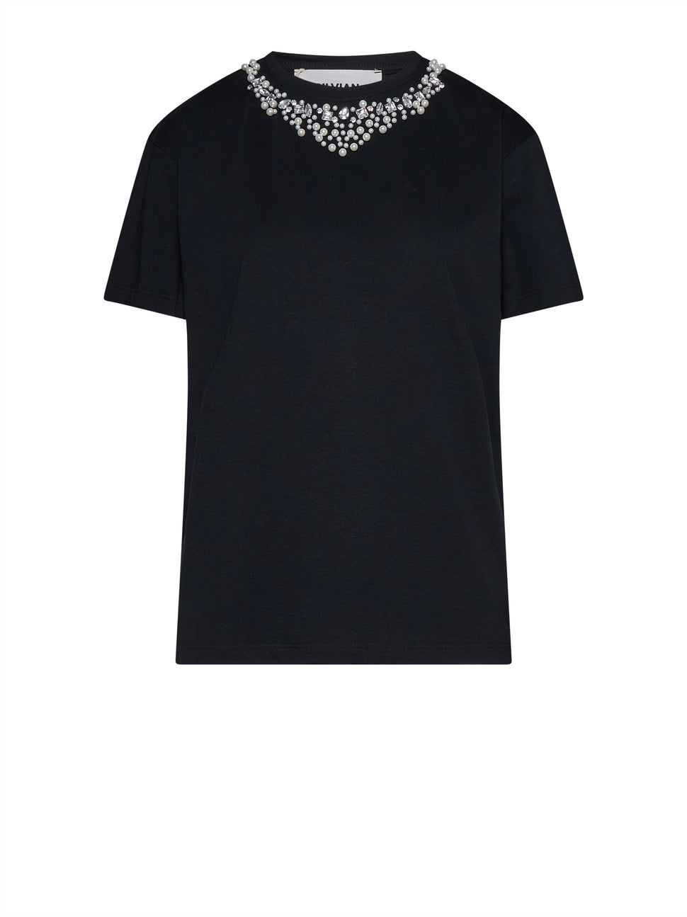 T-shirt con scollo gioiello e design raffinato - Silvian Heach