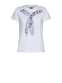 T-shirt with scarf print and refined design - Silvian Heach