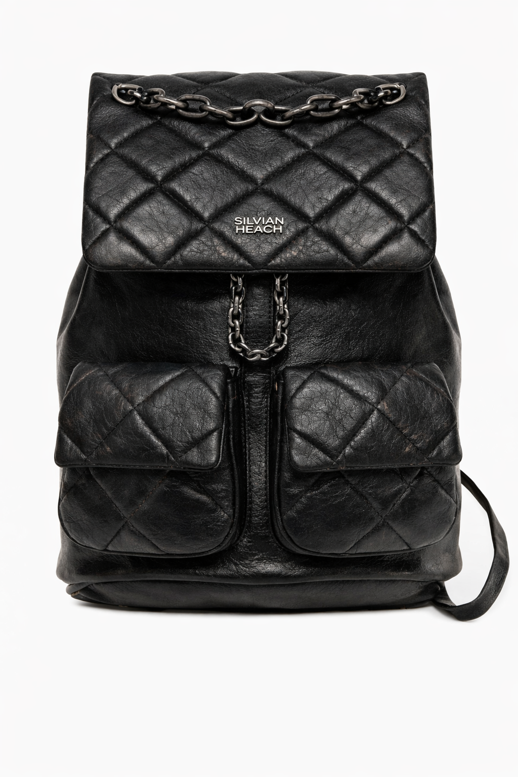 Quilted backpack with chain - Silvian Heach