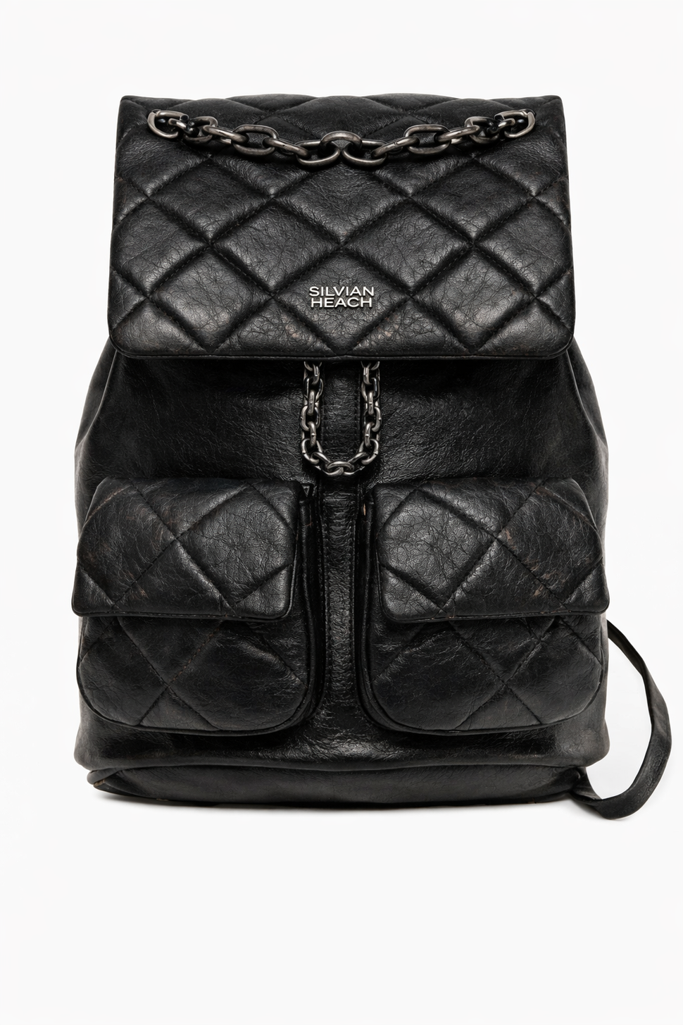 Quilted backpack with chain - Silvian Heach