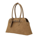 Borsa a Spalla Effetto Scamosciato con Occhielli Borse Silvian Heach