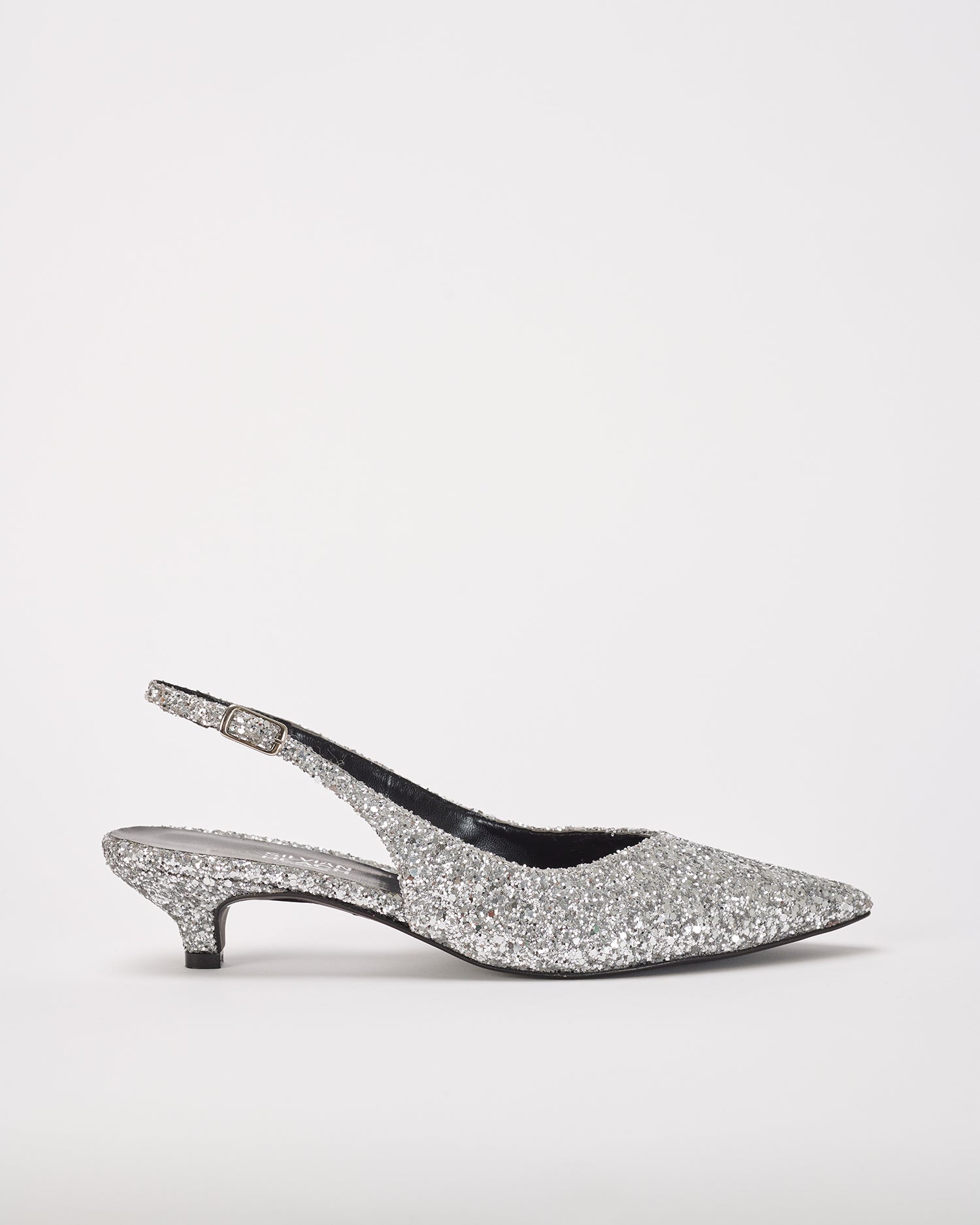 Slingback pumps with glitter