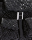 Quilted eco-leather backpack with flap closure - Silvian Heach