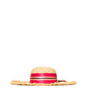 Raffia Hat with Frayed Finish and Ribbon - Pompea x Silvian Heach - Silvian Heach