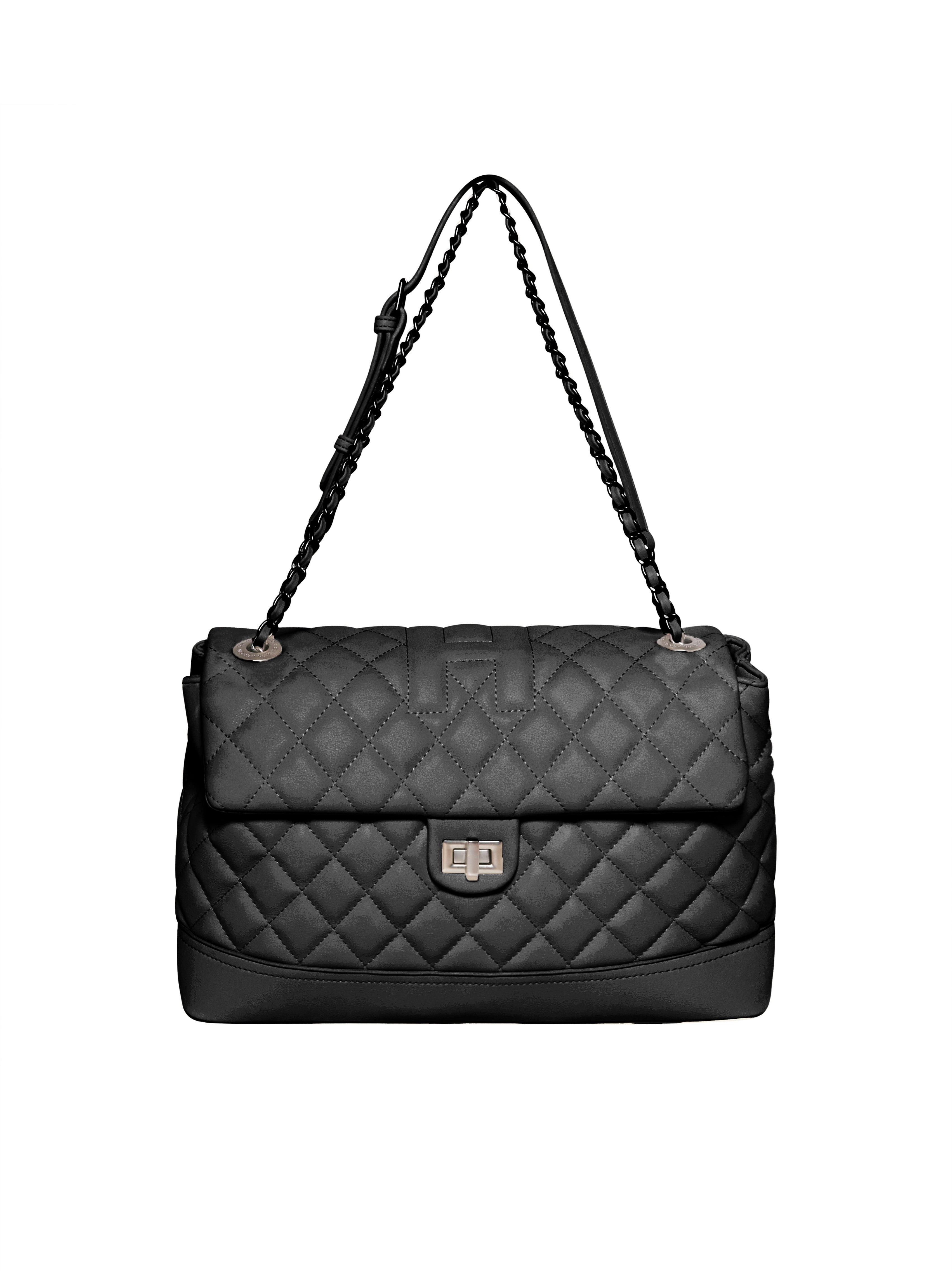 Borsa a spalla con motivo trapuntato e catena BORSA Silvian Heach