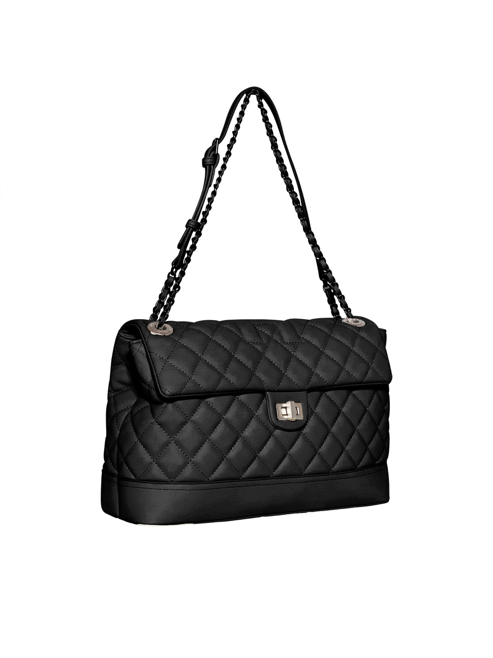 Borsa a spalla con motivo trapuntato e catena BORSA Silvian Heach
