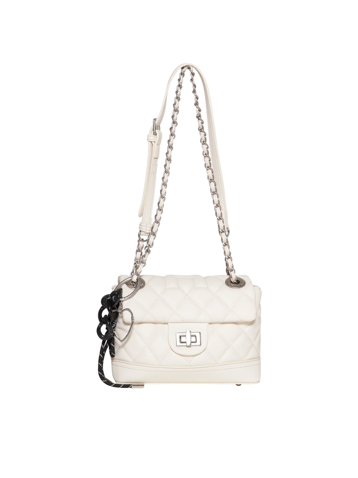Borsa a spalla trapuntata con catena decorativa BORSA Silvian Heach