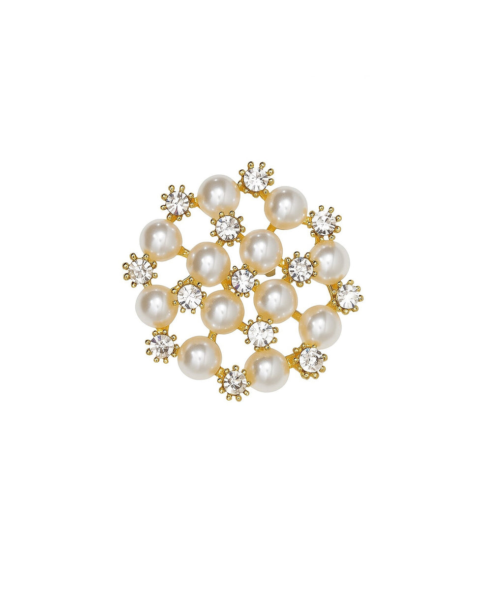 Brooch with spherical elements and geometric design - Silvian Heach