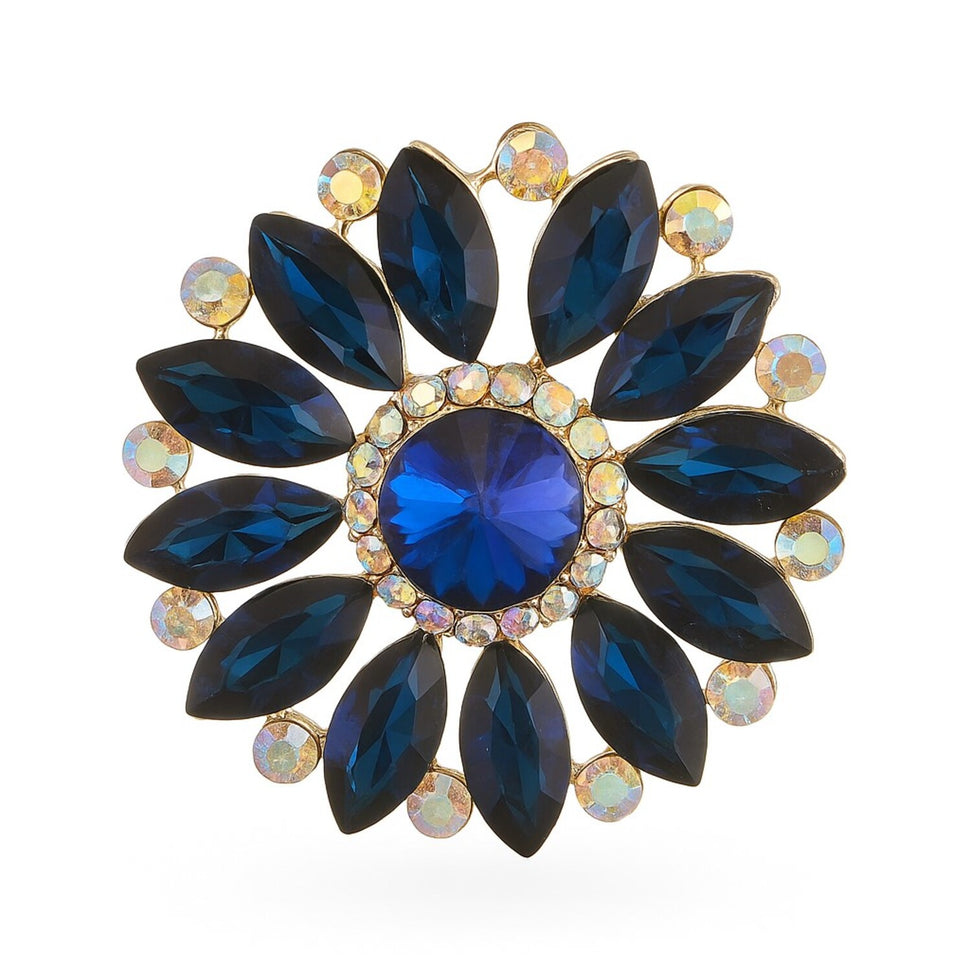 Spilla con pietra centrale e design floreale radiale - Silvian Heach