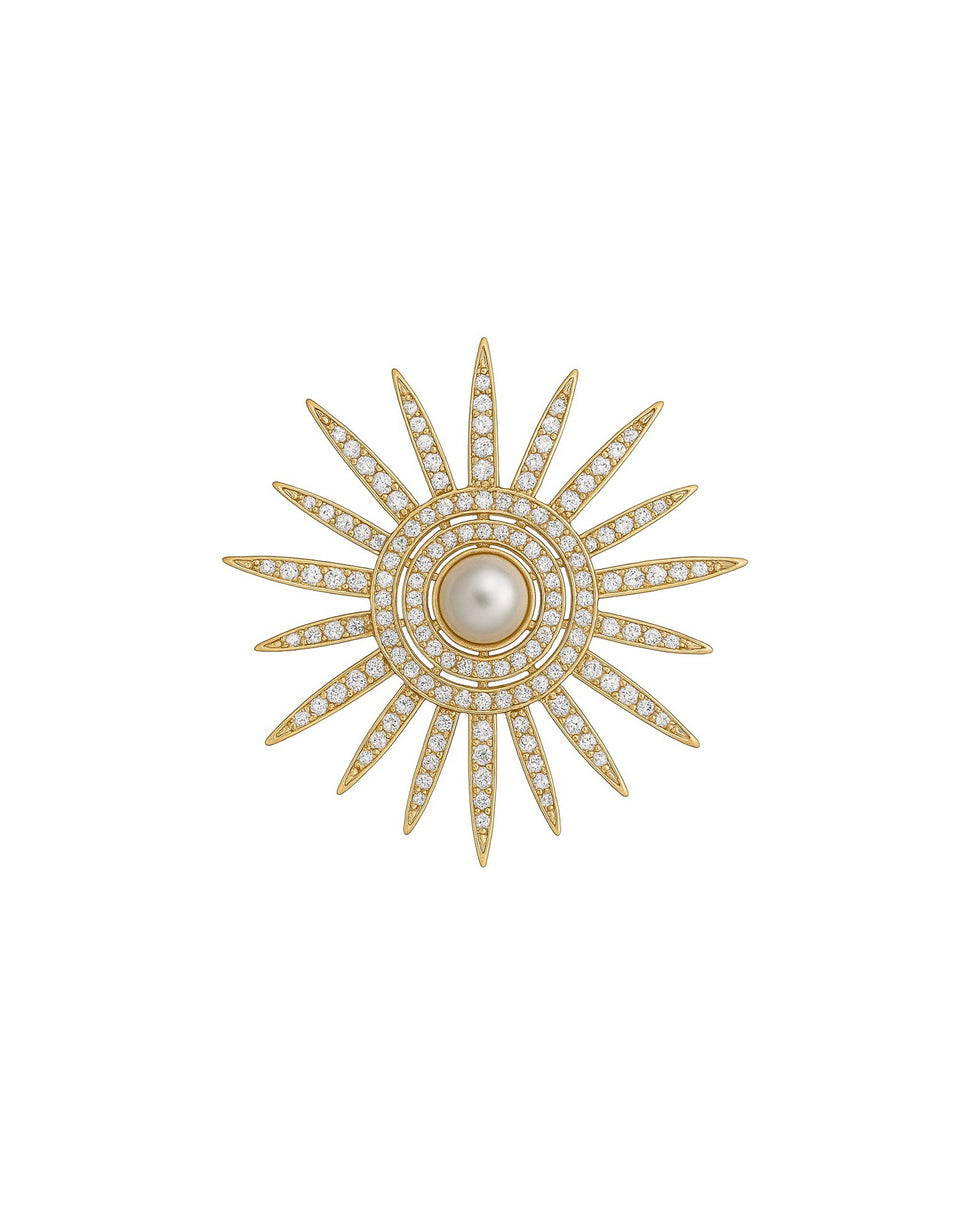 Spilla con elemento centrale e design radiale - Silvian Heach