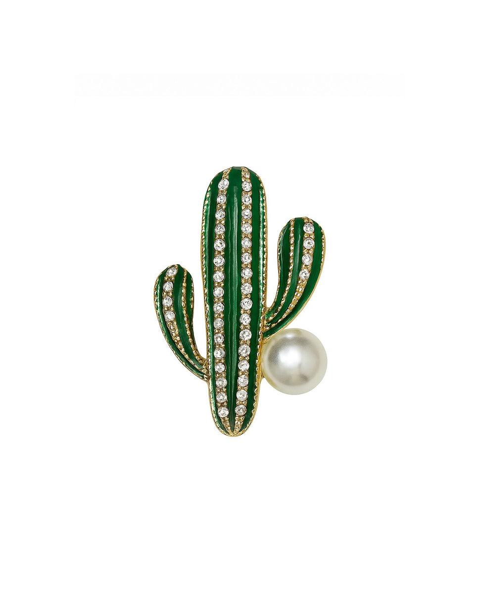 Spilla figurativa con design botanico e dettaglio luminoso - Silvian Heach