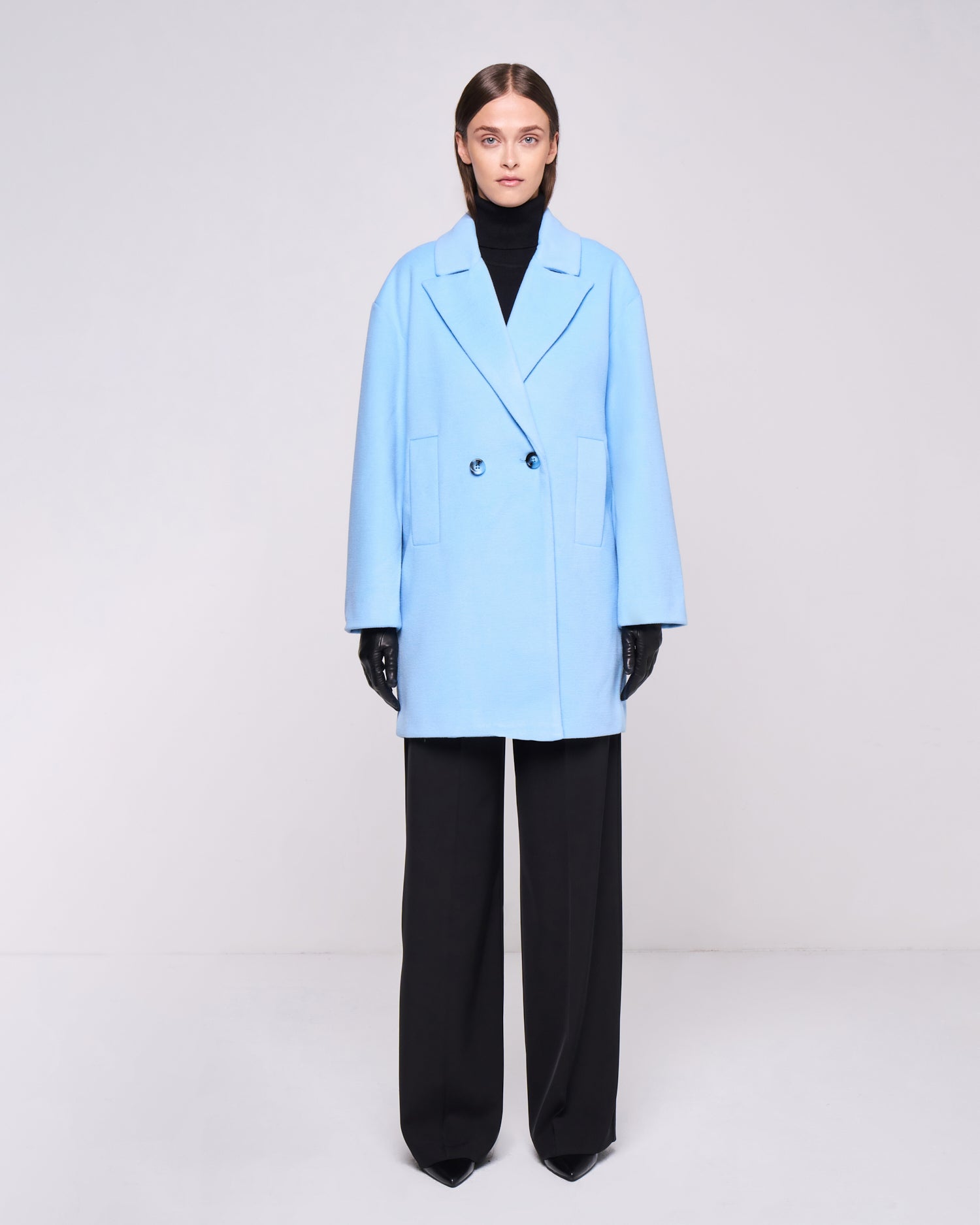 Cappotto celeste doppiopetto the coat edit