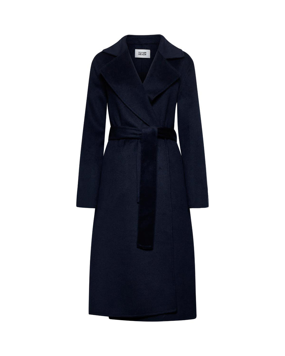 Cappotto lungo con cintura tono su tono - Silvian Heach