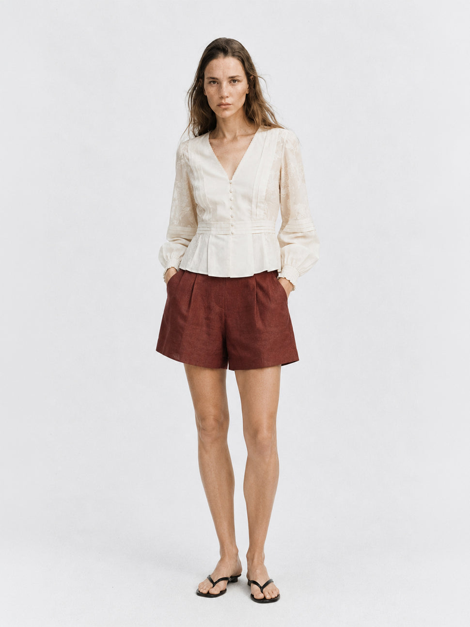 Blusa con pizzo e bottoni frontali BLUSA Silvian Heach