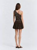 Short balloon skirt with high waist