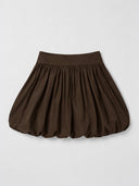 Short balloon skirt with high waist