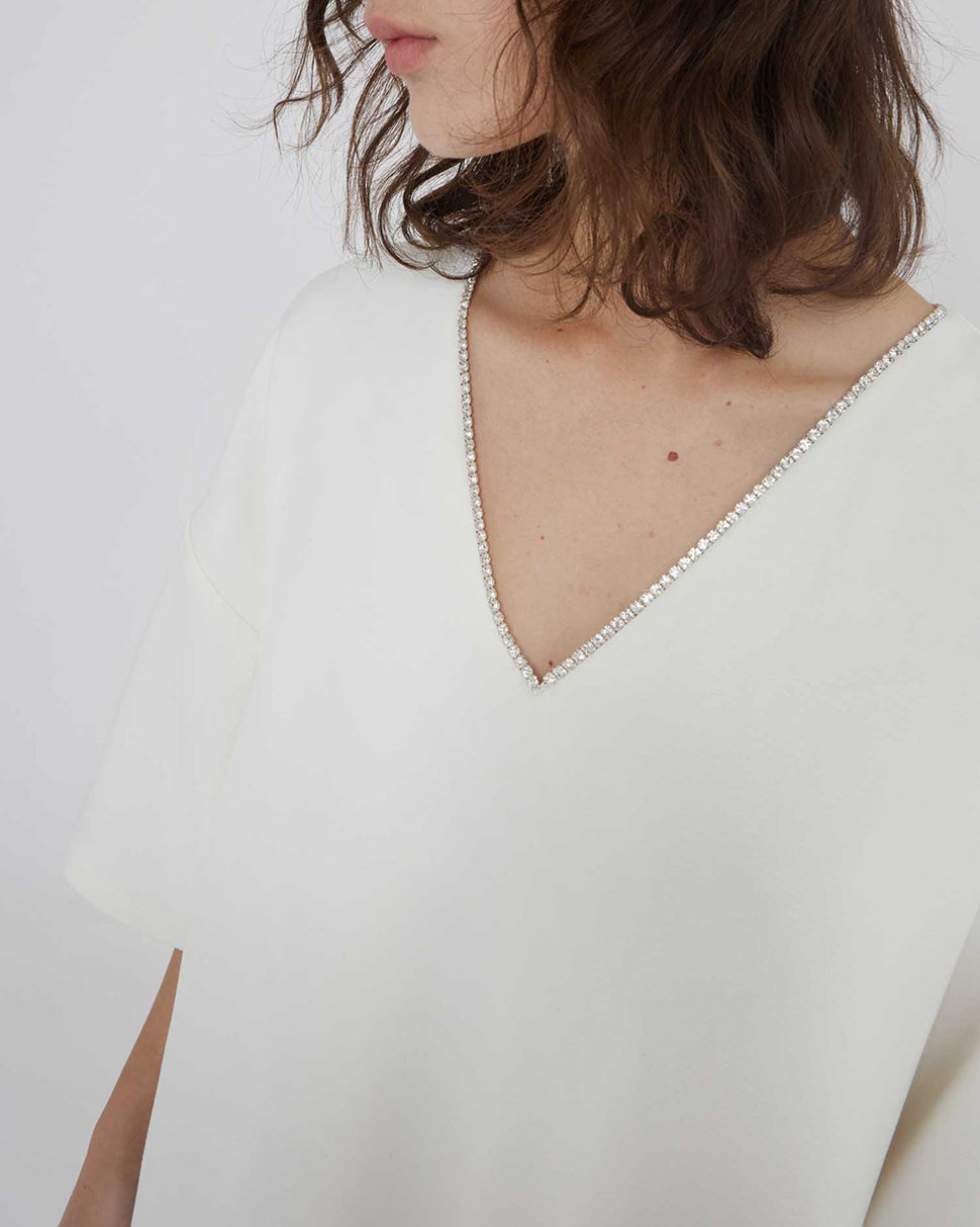 Abito over con dettaglio strass - Silvianheach
