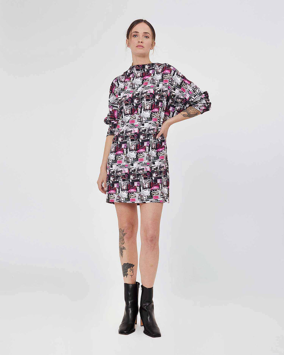 Abito corto con pattern allover - Silvianheach
