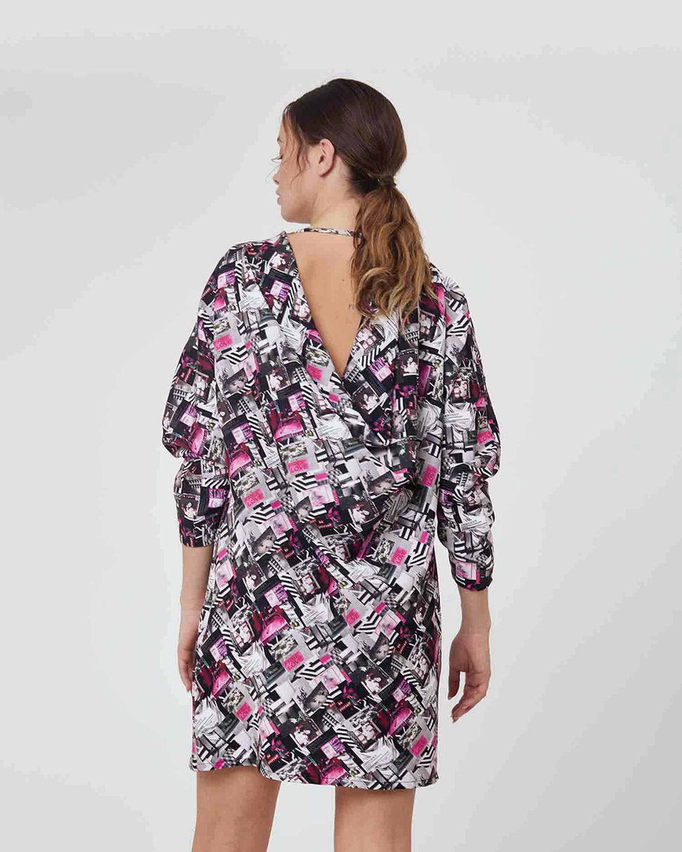Abito corto con pattern allover - Silvianheach