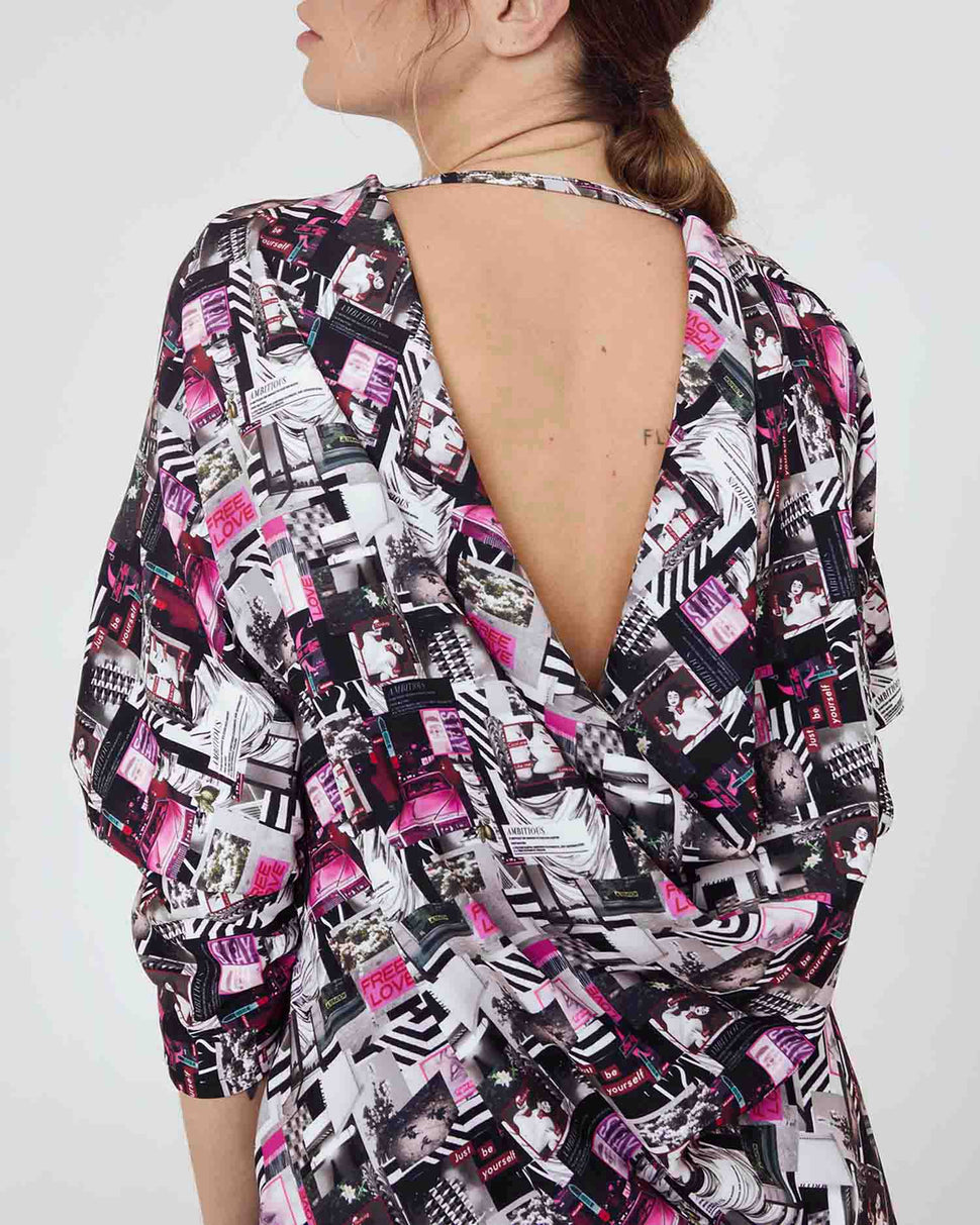 Abito corto con pattern allover - Silvianheach
