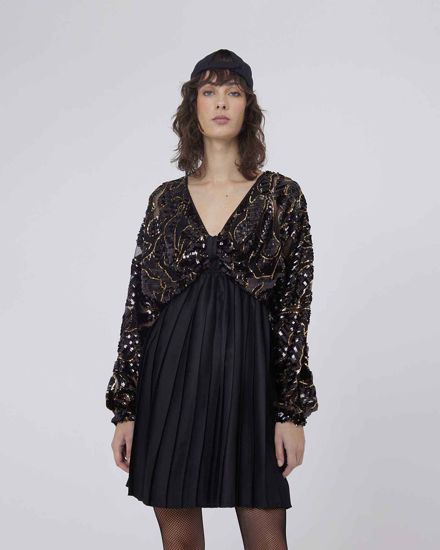 Abito con gonna a ruota con paillettes - Silvianheach