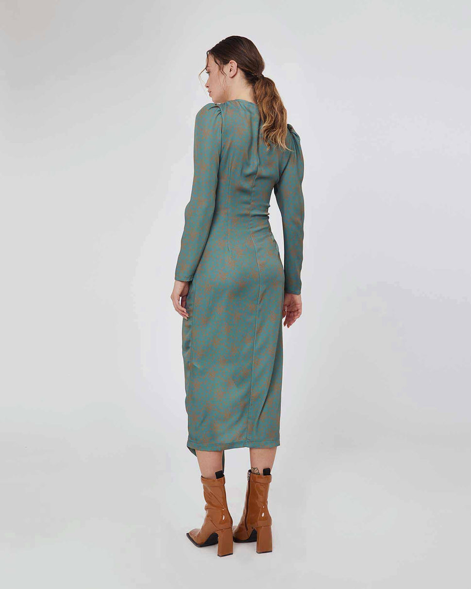 Abito midi drappeggiato - Silvianheach