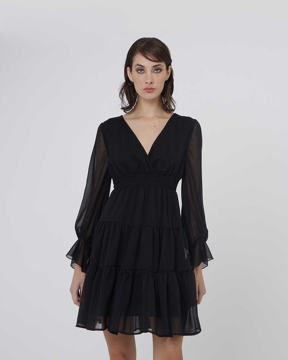 Abito con balze e scollo a V - Silvianheach