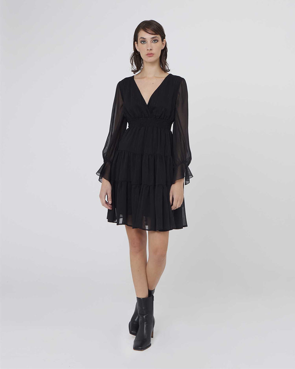 Abito con balze e scollo a V - Silvianheach