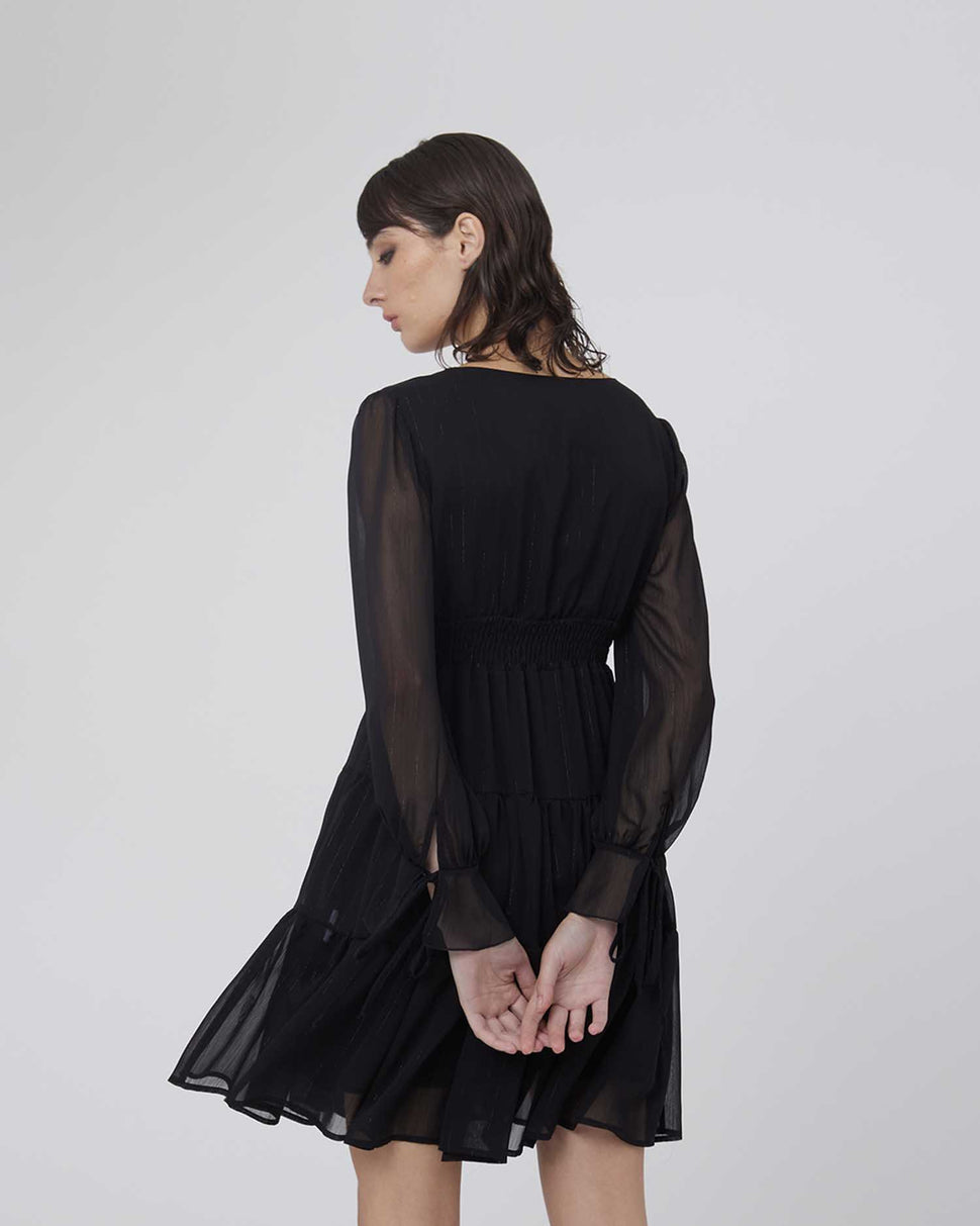 Abito con balze e scollo a V - Silvianheach