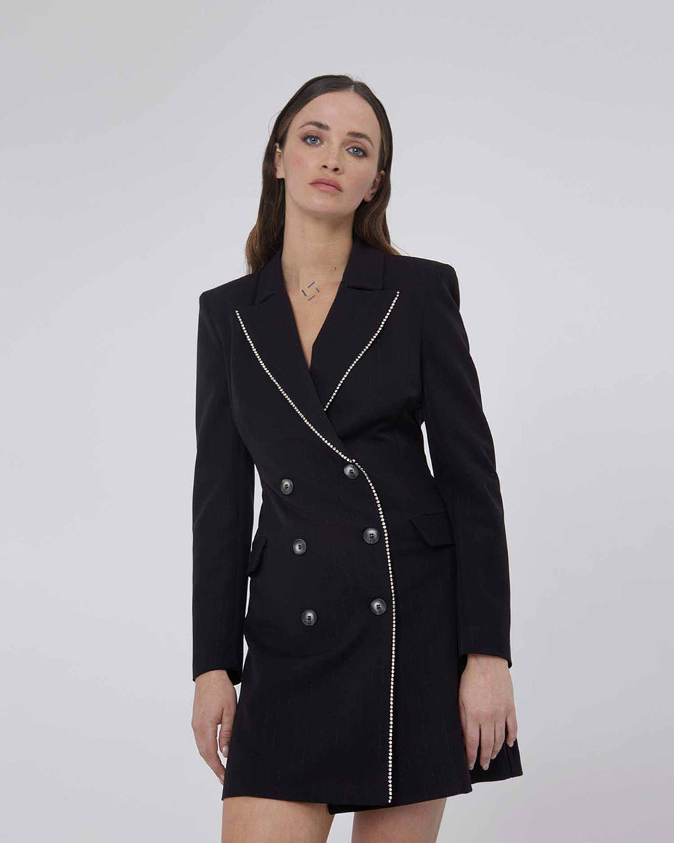 Abito blazer doppiopetto con strass - Silvianheach