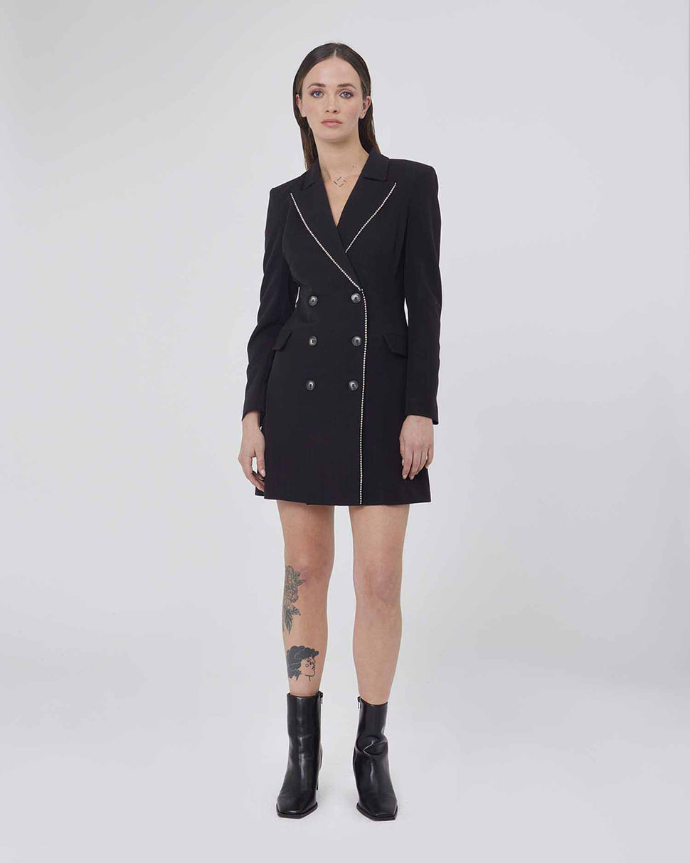 Abito blazer doppiopetto con strass - Silvianheach