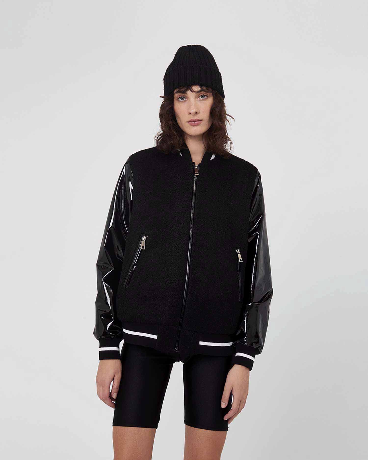 Bomber con manica effetto lucido - Silvianheach