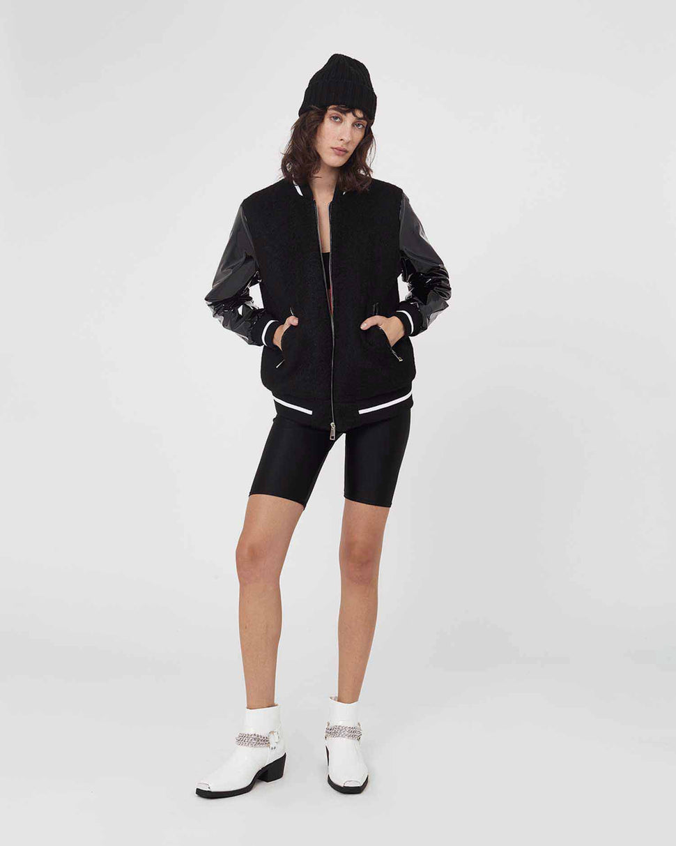 Bomber con manica effetto lucido - Silvianheach