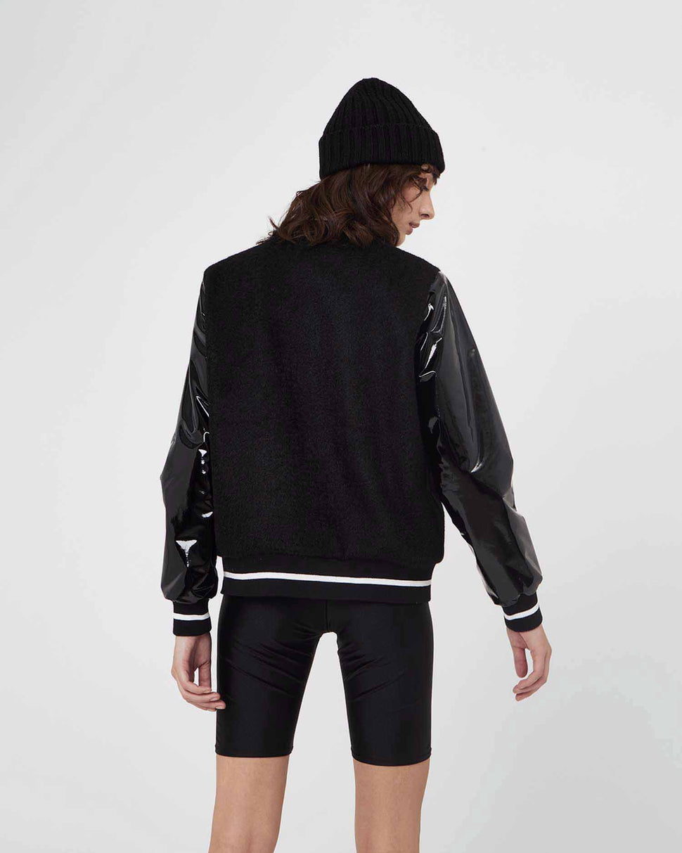 Bomber con manica effetto lucido - Silvianheach