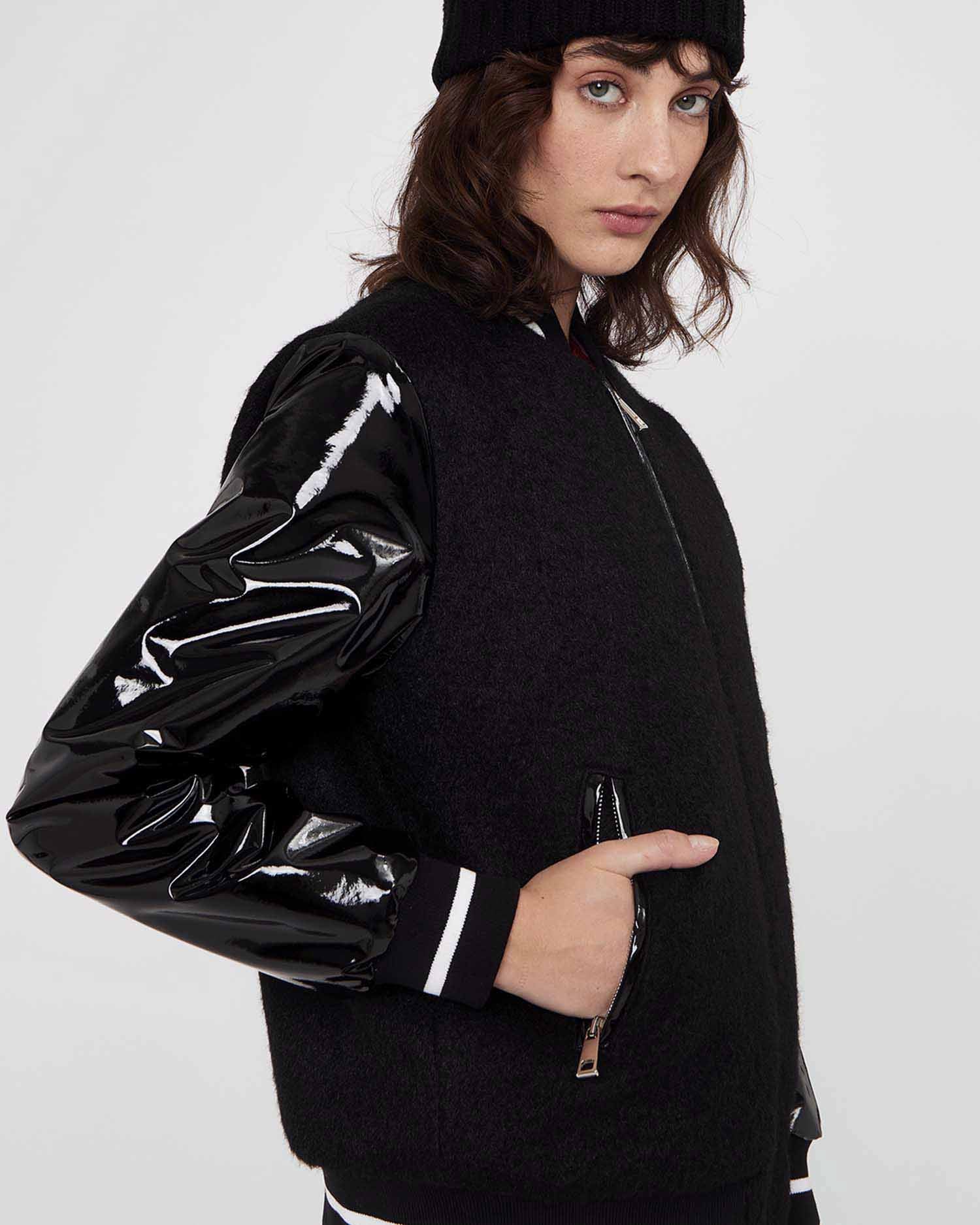 Bomber con manica effetto lucido - Silvianheach
