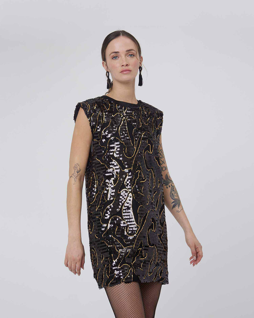 Abito corto in paillettes - Silvianheach