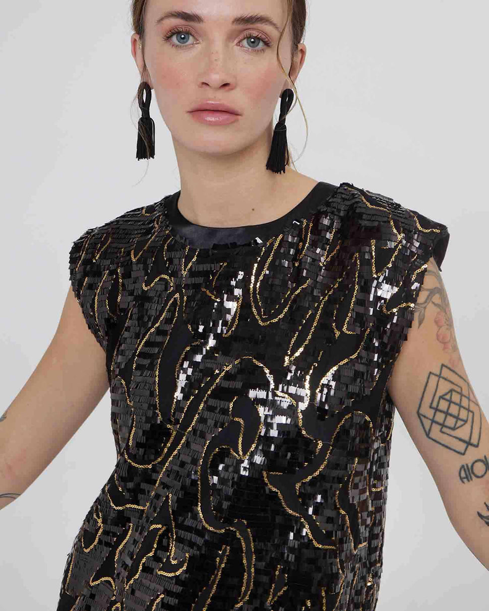 Abito corto in paillettes - Silvianheach