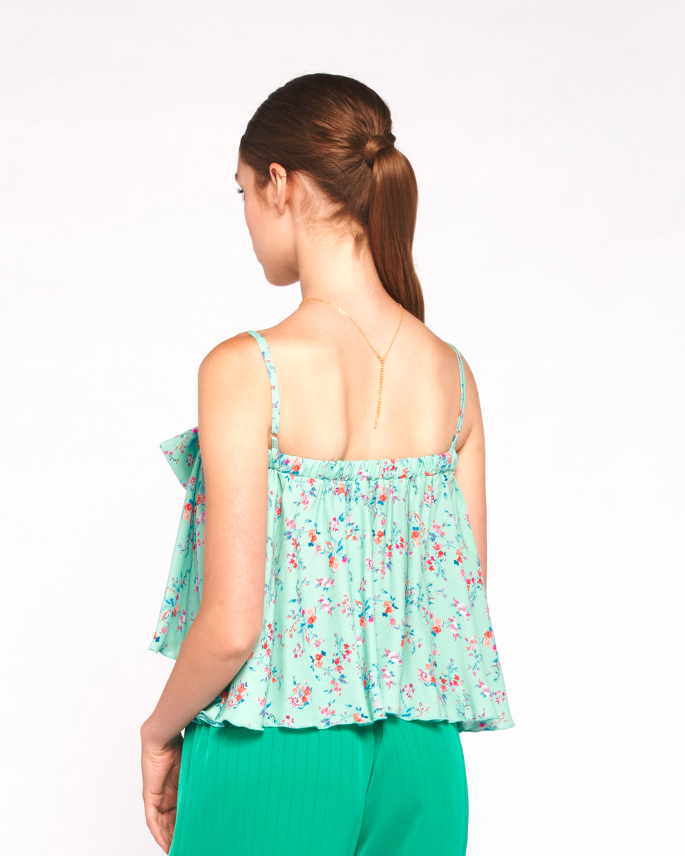 TOP FANTASIA FLOREALE CON FIOCCO - Silvianheach