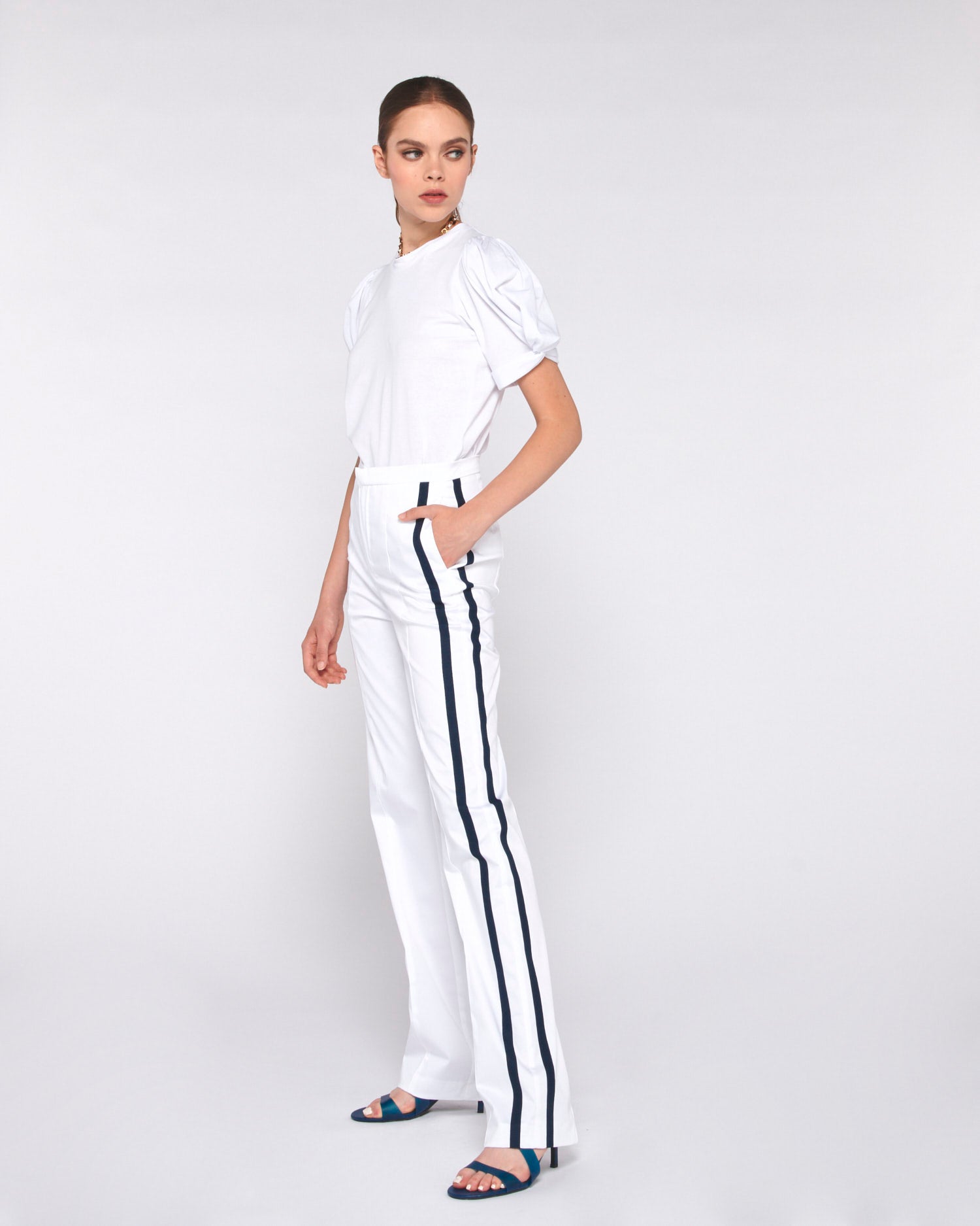 PANTALONI CON DOPPIA BANDA LATERALE - Silvianheach