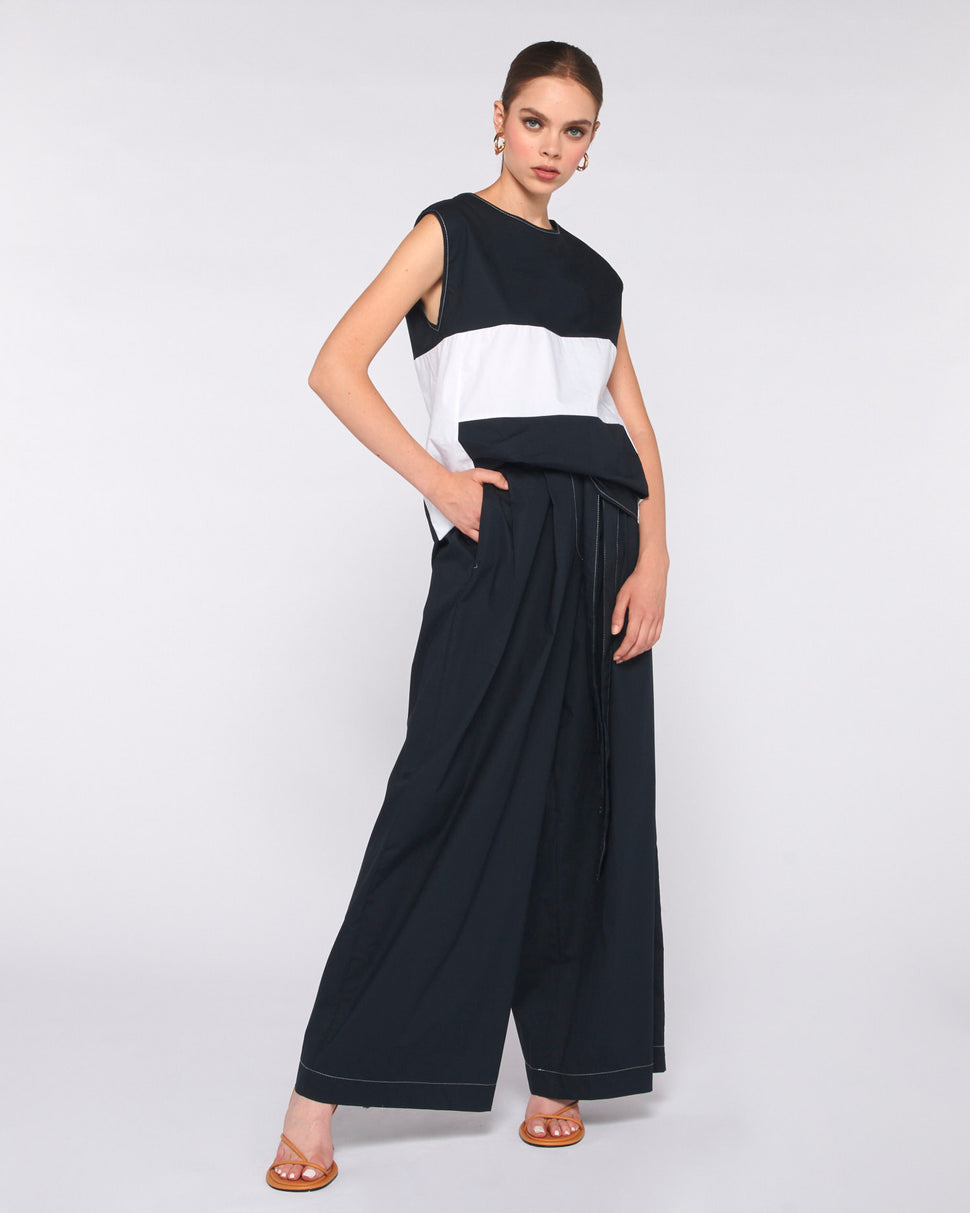 CANOTTA CON FASCIA A CONTRASTO - Silvianheach