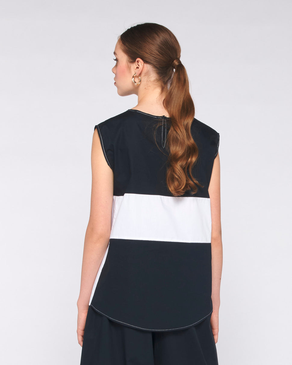 CANOTTA CON FASCIA A CONTRASTO - Silvianheach