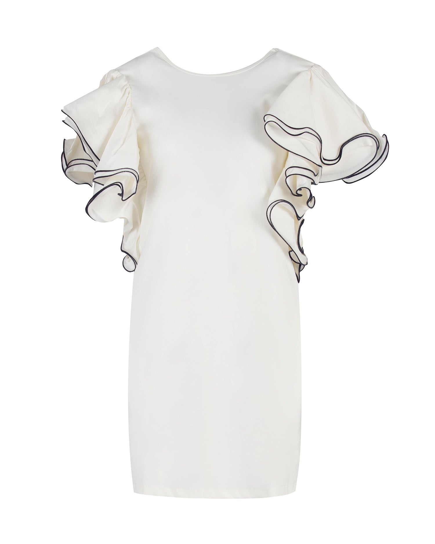 DRESS WITH SHORT RUFFLE SLEEVES