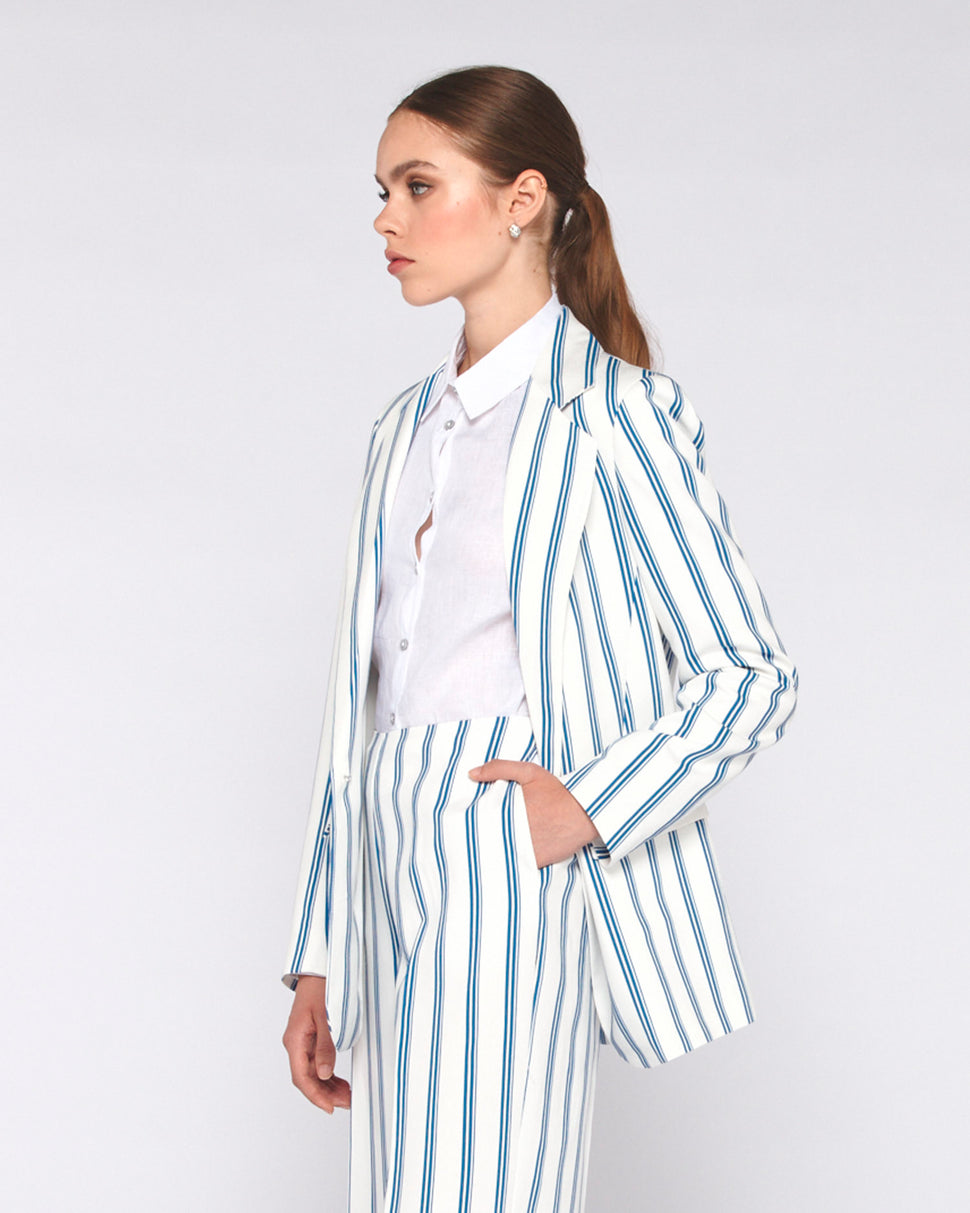 BLAZER MONOPETTO A RIGHE - Silvianheach