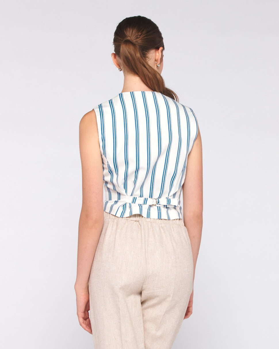 GILET A RIGHE CON TASCHINO - Silvianheach