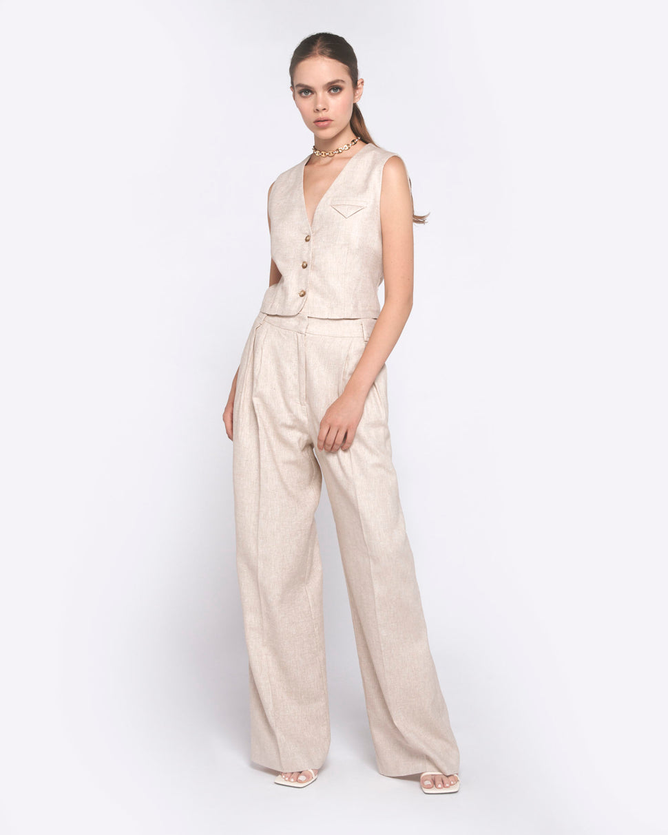 PANTALONI FLARE CON PINCES - Silvianheach