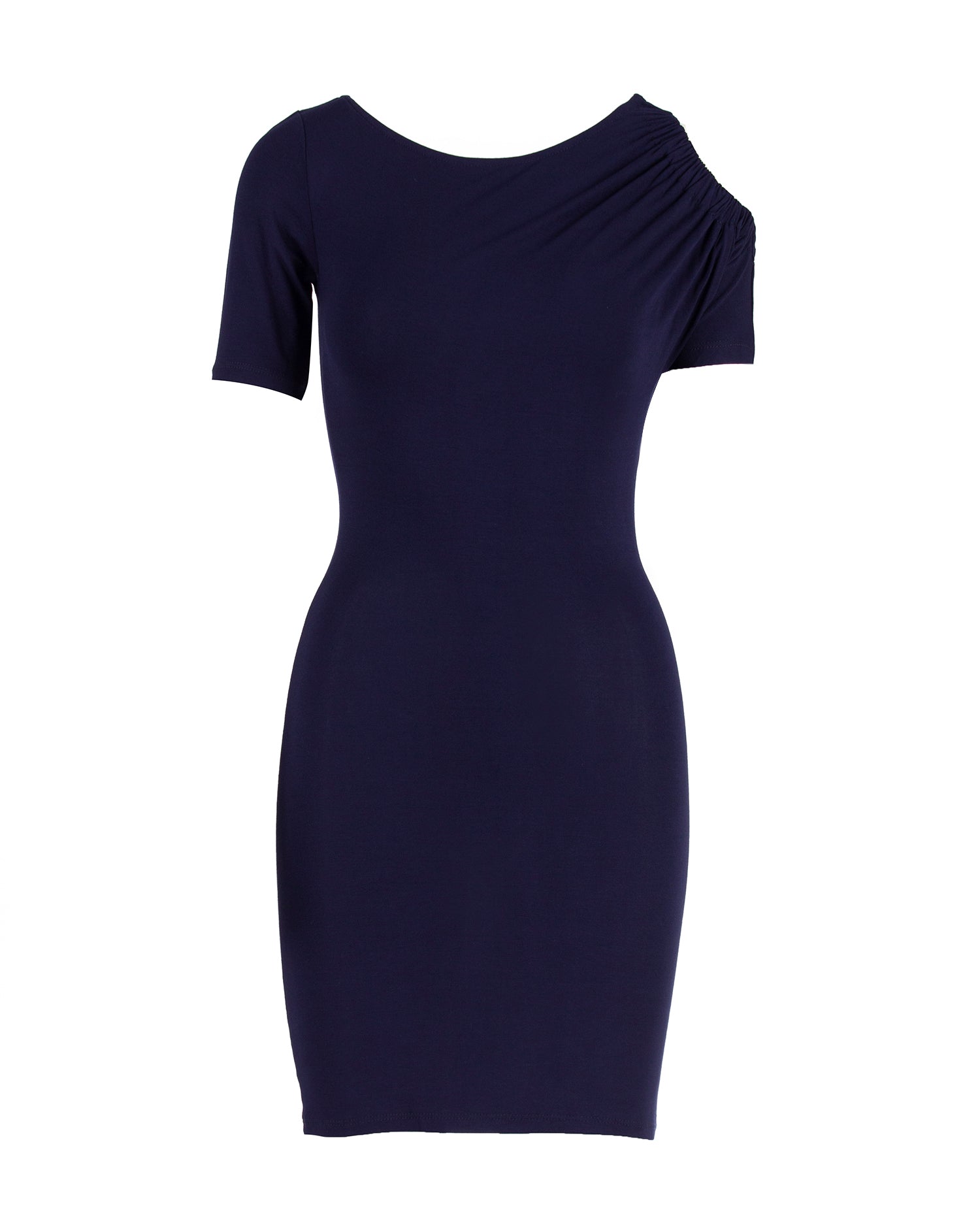 DRESS WITH SHOULDER SLIT