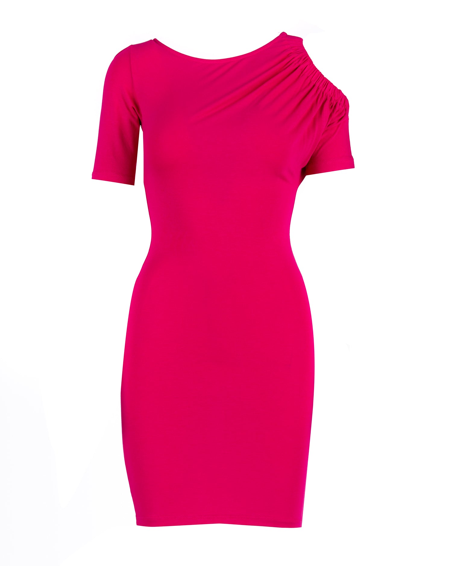 DRESS WITH SHOULDER SLIT
