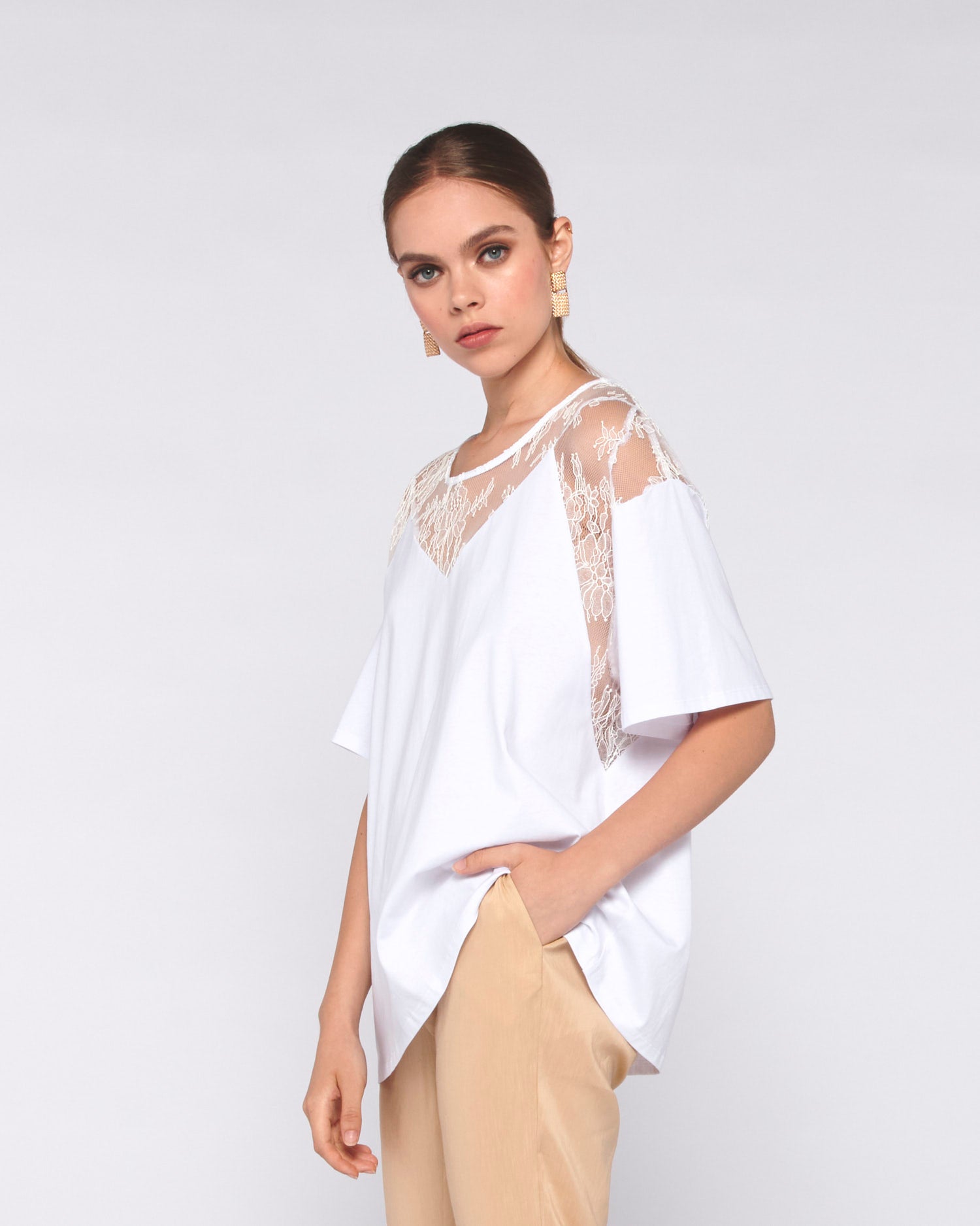 T-SHIRT OVER CON PIZZO - Silvianheach