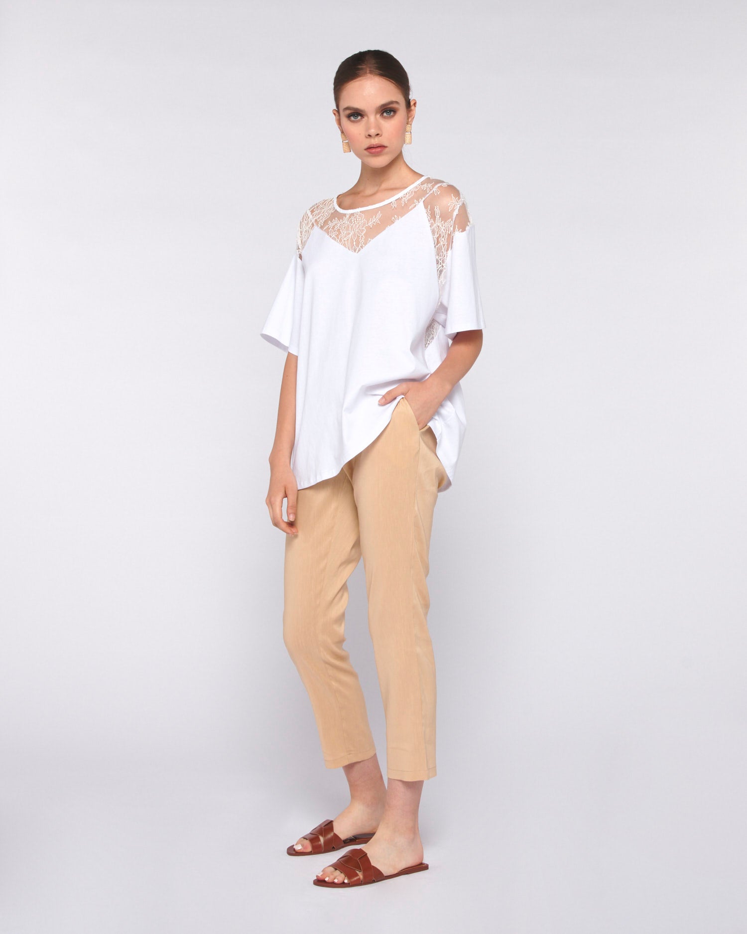 T-SHIRT OVER CON PIZZO - Silvianheach