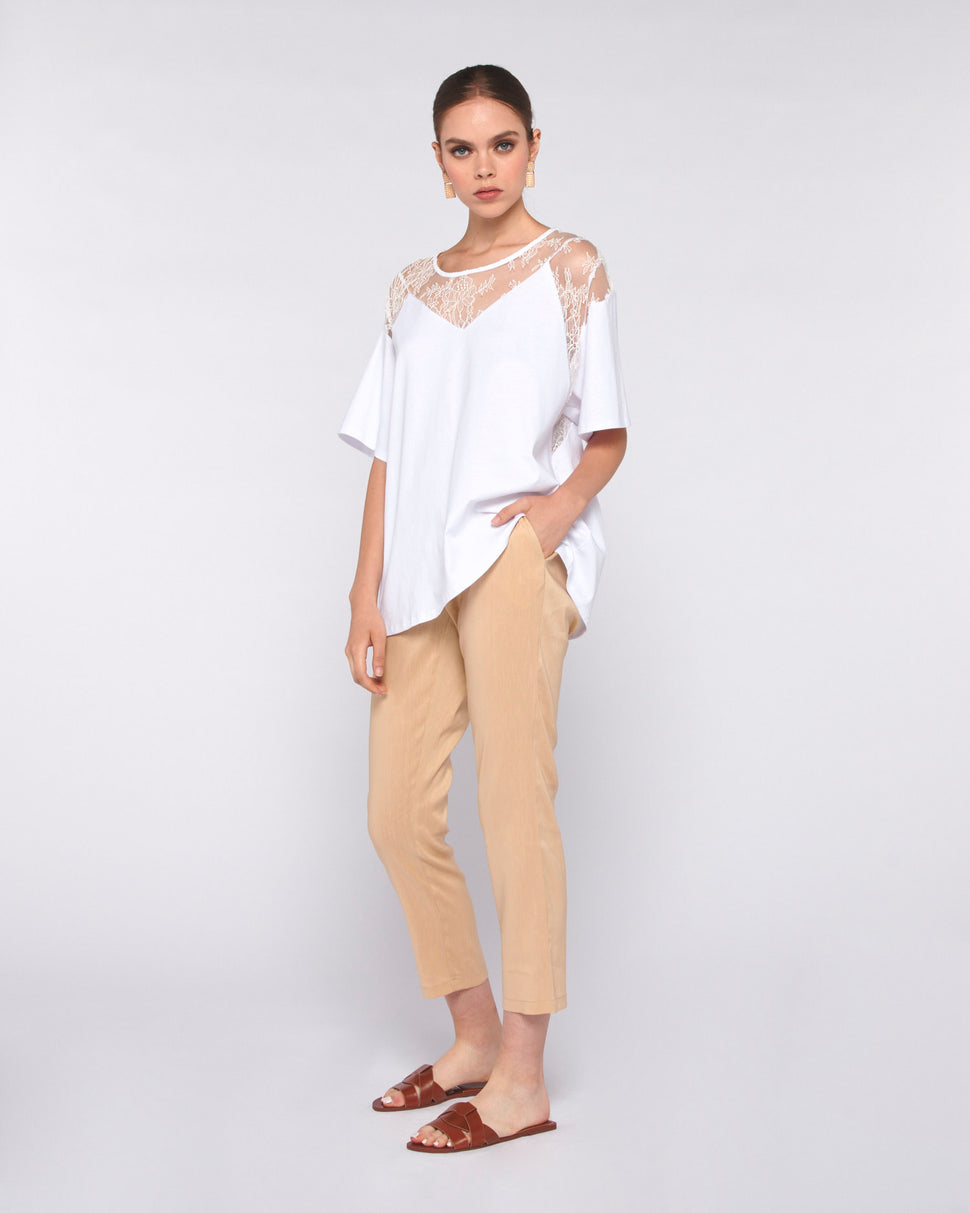 T-SHIRT OVER CON PIZZO - Silvianheach
